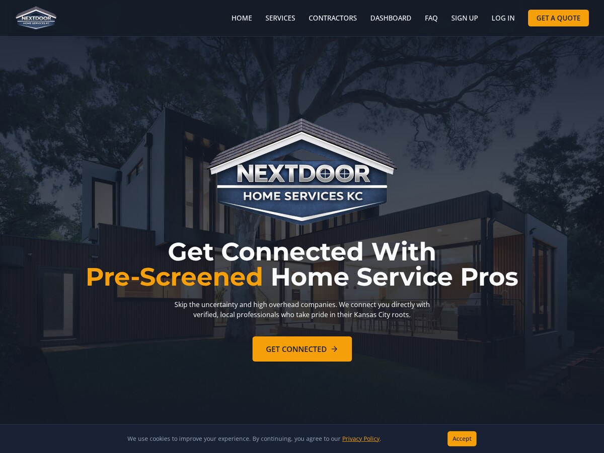 Next Door Home Services KC - Website screenshot