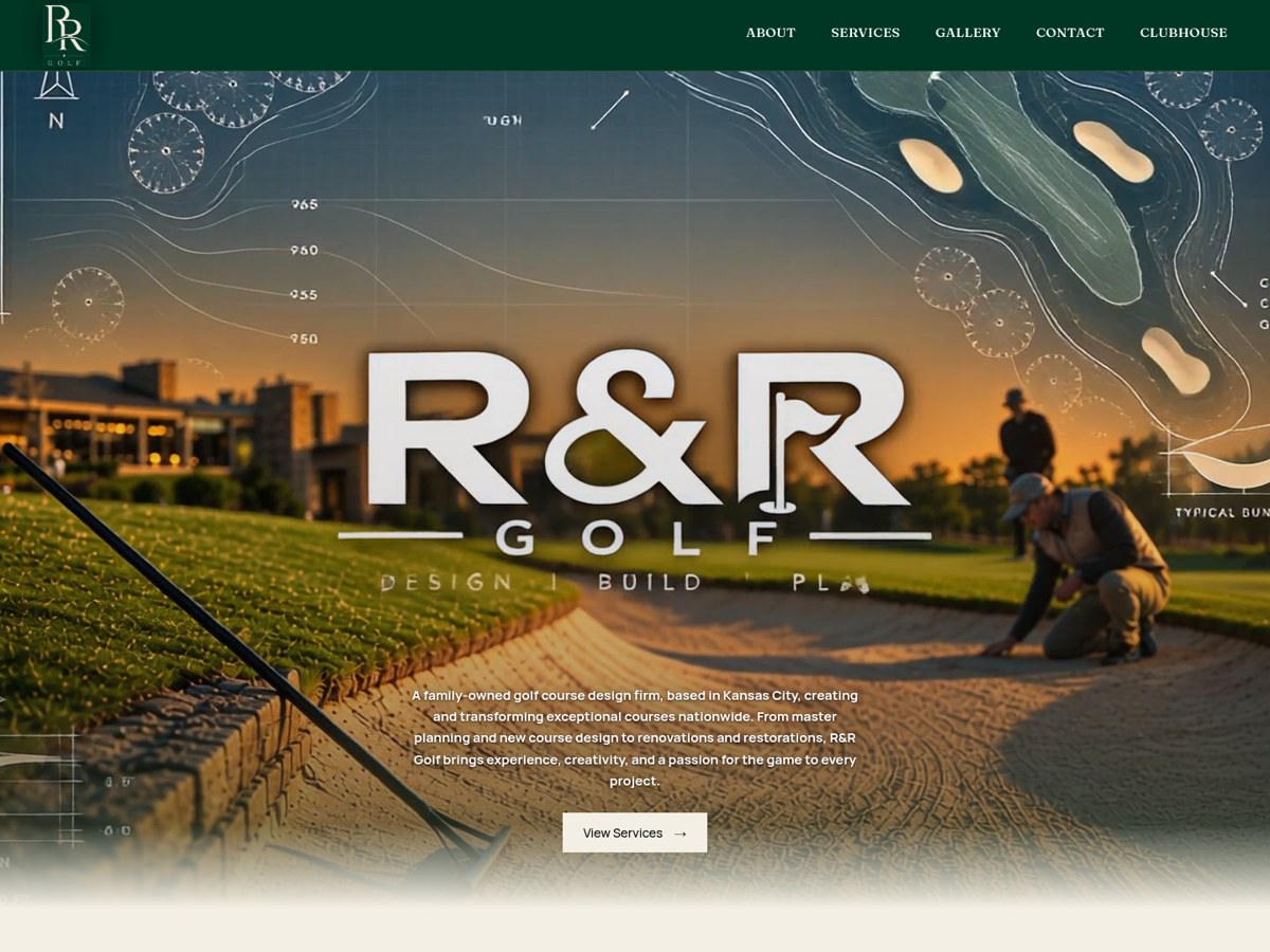 R&R Golf - Website screenshot